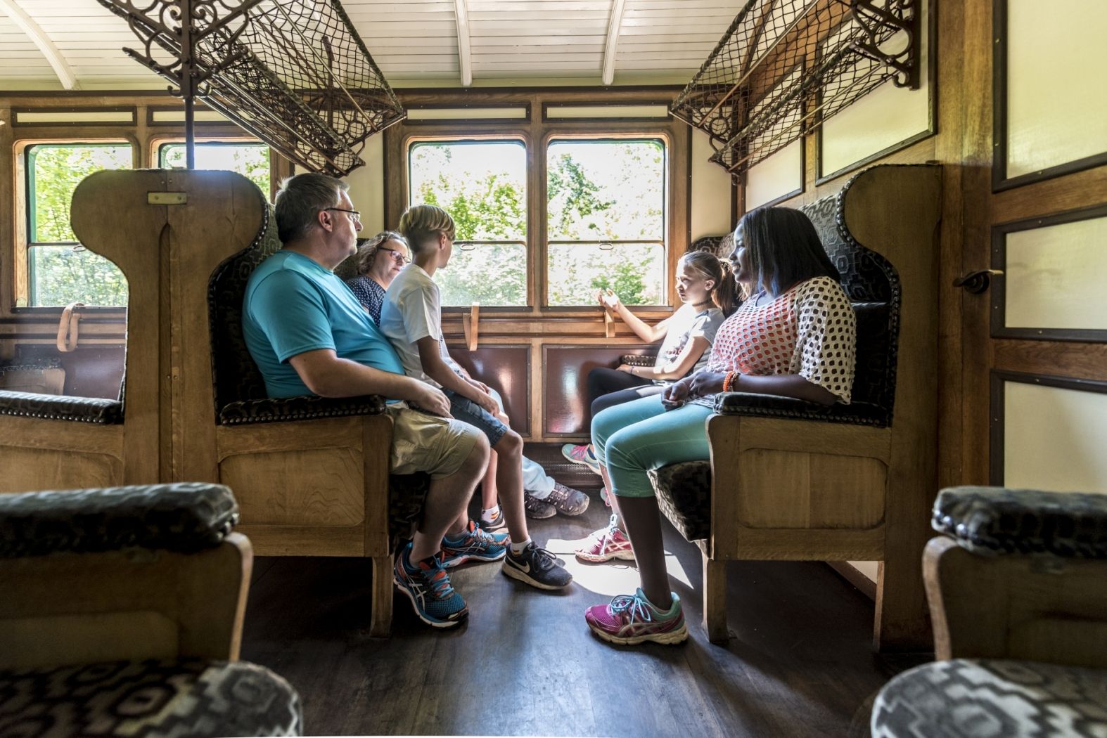 Train à vapeur historique "Train 1900" compartiment