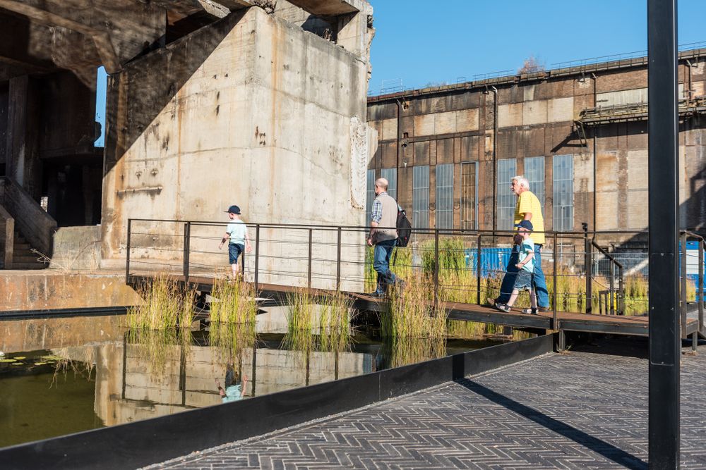 Belval ist reich gefüllt an Industrieerbe, das sich nahtlos in das neue Stadtbild einbindet