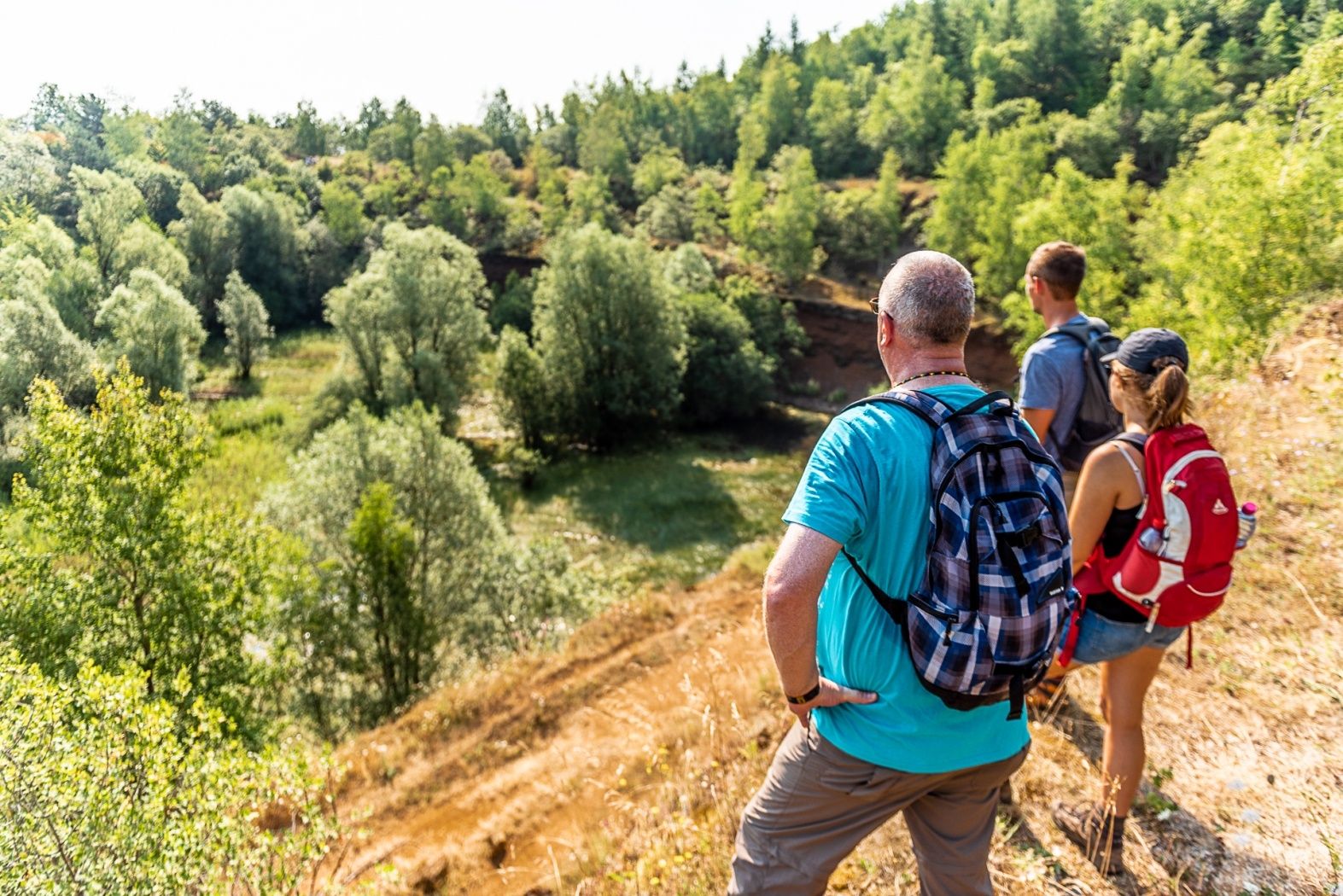 Genießen Sie die Aussicht über die von Menschenhand geformte Landschaft