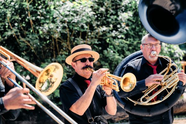 A brass band at the "Dag an der Natur"